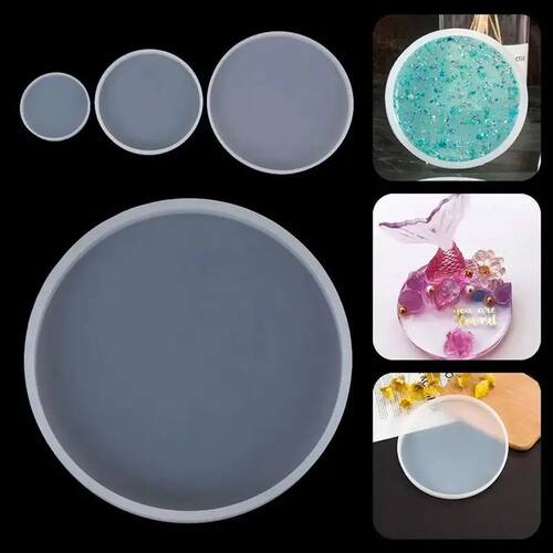 Round Square Rectangle Shape Coaster Base Silicone Mold Resi