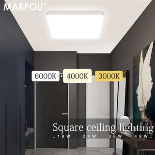 Square Led ceiling lamp bedroom lighting Neutral white cold