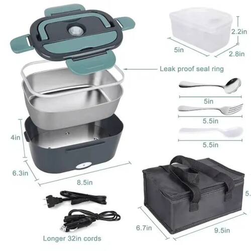 1.5 L 60W Electric Lunch Box Food Warmer Portable Food Heate