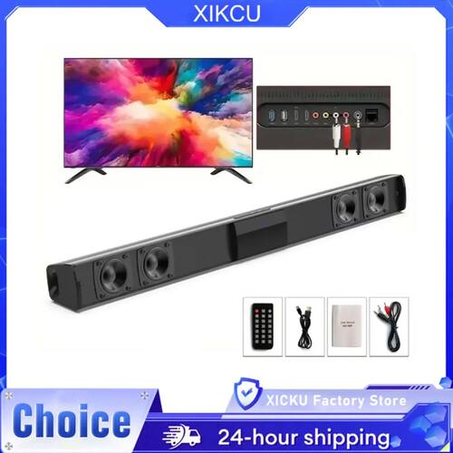 Soundbar Speakers Bluetooth 5.3 Stereo Soundbar Surround Sou