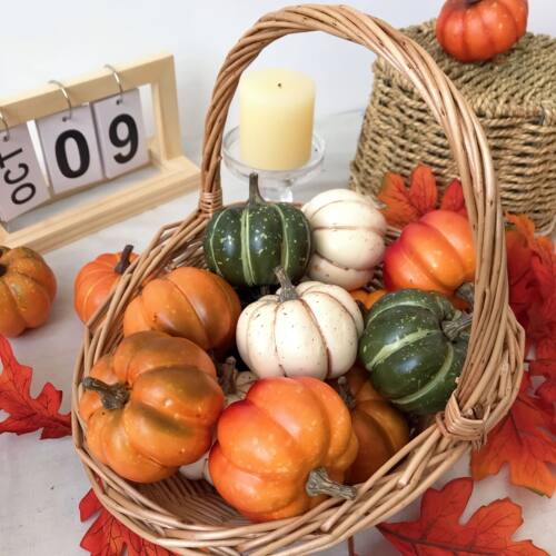 9pcs Autumn simulation pumpkin, DIY decoration, autumn harve