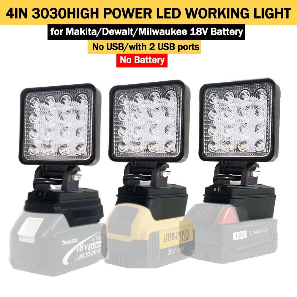 Led Light Portable Spotlight Cordless Outdoor Work Fishing H