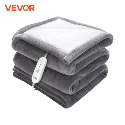 VEVOR Heated Blanket Electric Throw 4 Sizes Soft Flannel & S