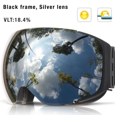 Magnetic Ski Goggles Men Women UV400 Protection Anti-Fog Ski