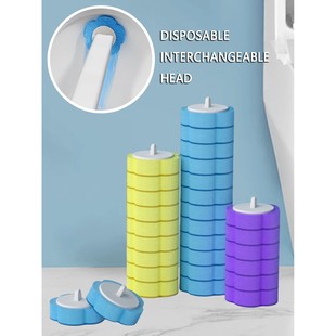 Heads Pack Lemon Toilet Scent Yellow Brush Disposable