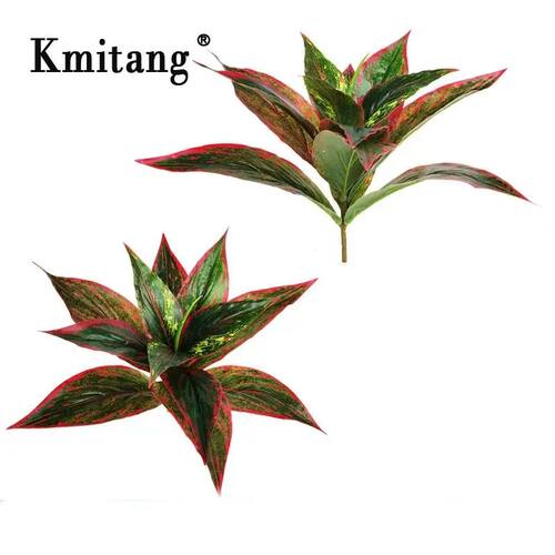 5 Fork 29cm Fake Plants Leaves Tropical Artificial Tree Leaf