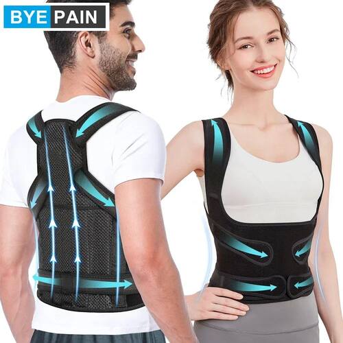 1Pcs Back Brace Posture Corrector for Men and Women, Full Ba