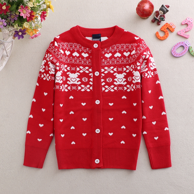 丝光棉儿童毛衣女童单排扣开衫否