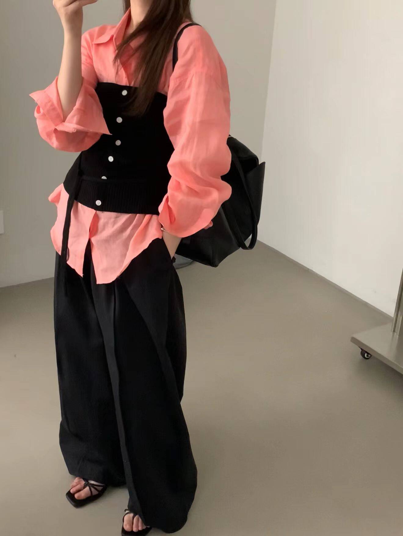 夏日自选款 设计感针织抹胸上衣女外穿修身露背裹胸背心