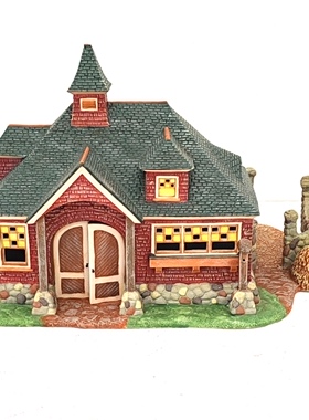 外贸出口美国 D56品牌陶瓷房子卧室夜灯装饰品建筑物场景老瓷收藏