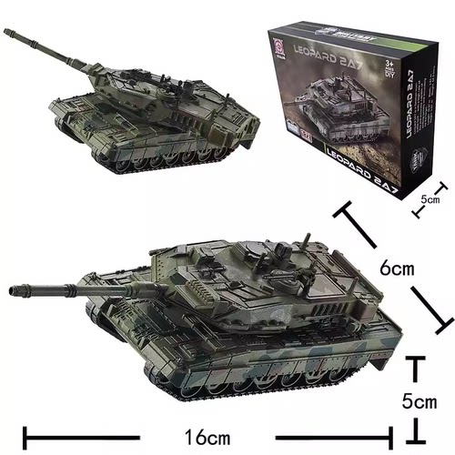 1:72豹2A7歼坦克99式20F35战斗机SU57飞机模型事拼装积木玩具