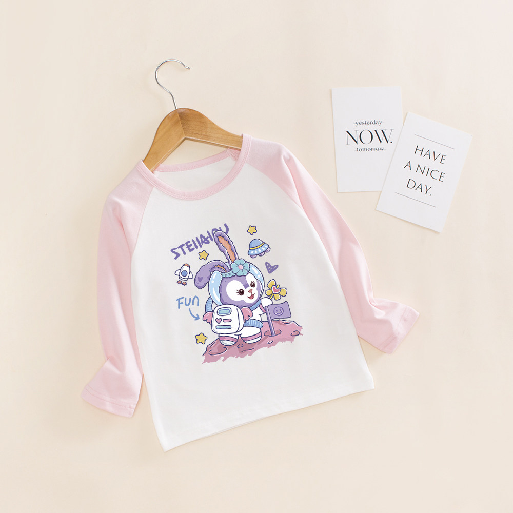 女宝宝春秋t恤儿童新黛露熊衣服韩版潮上衣女童春装打底衫兄妹装