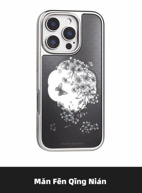 满分青年 镜面花卉imd磨砂新款高级感小众手机壳原创意新中式保护套国潮适用苹果 iPhone16ProMax15Pro/14Pro