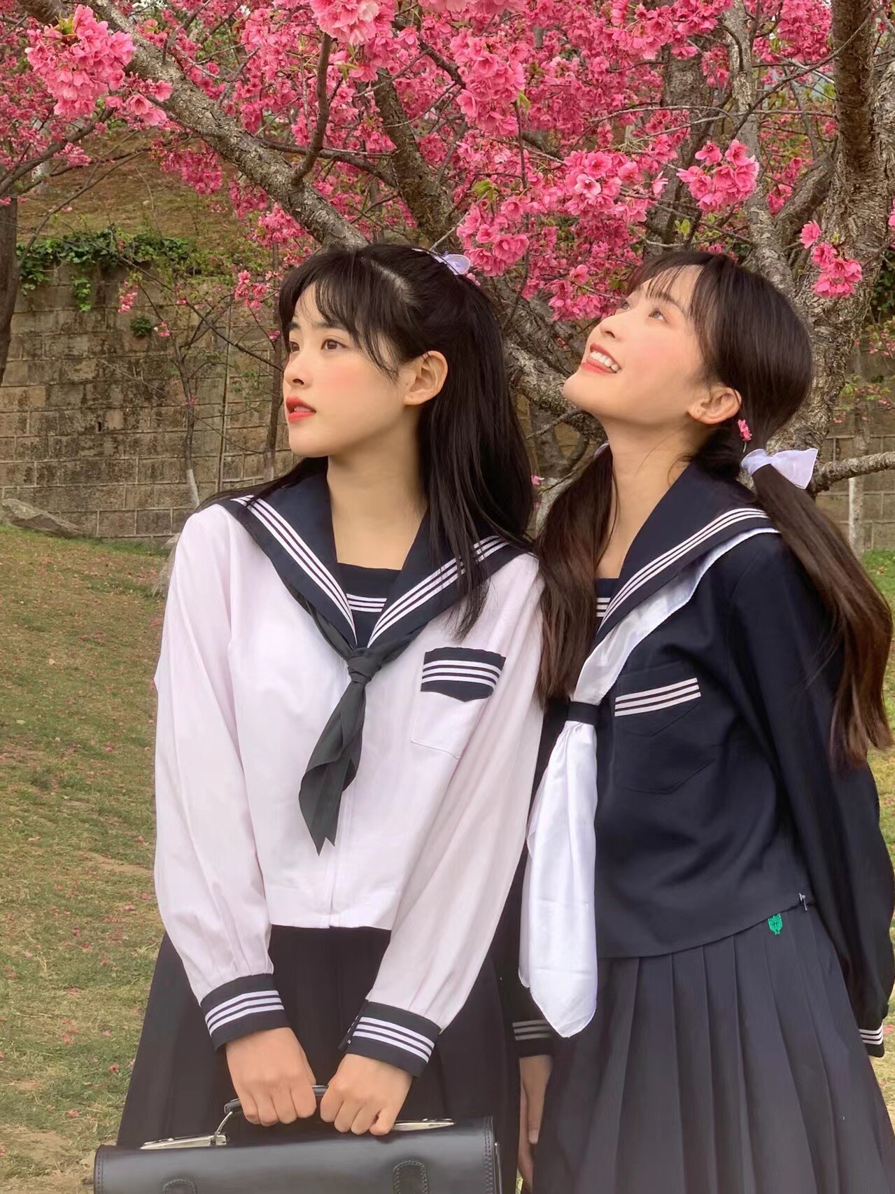 TOKYO HOME ORIGINAL JK UNIFORM SKIRT GENUINE BLUE WHITE THREE SAILOR CLOTHES ACADEMY STYLE SCHOOL FOR INTERMEDIATE SUIT WOMEN