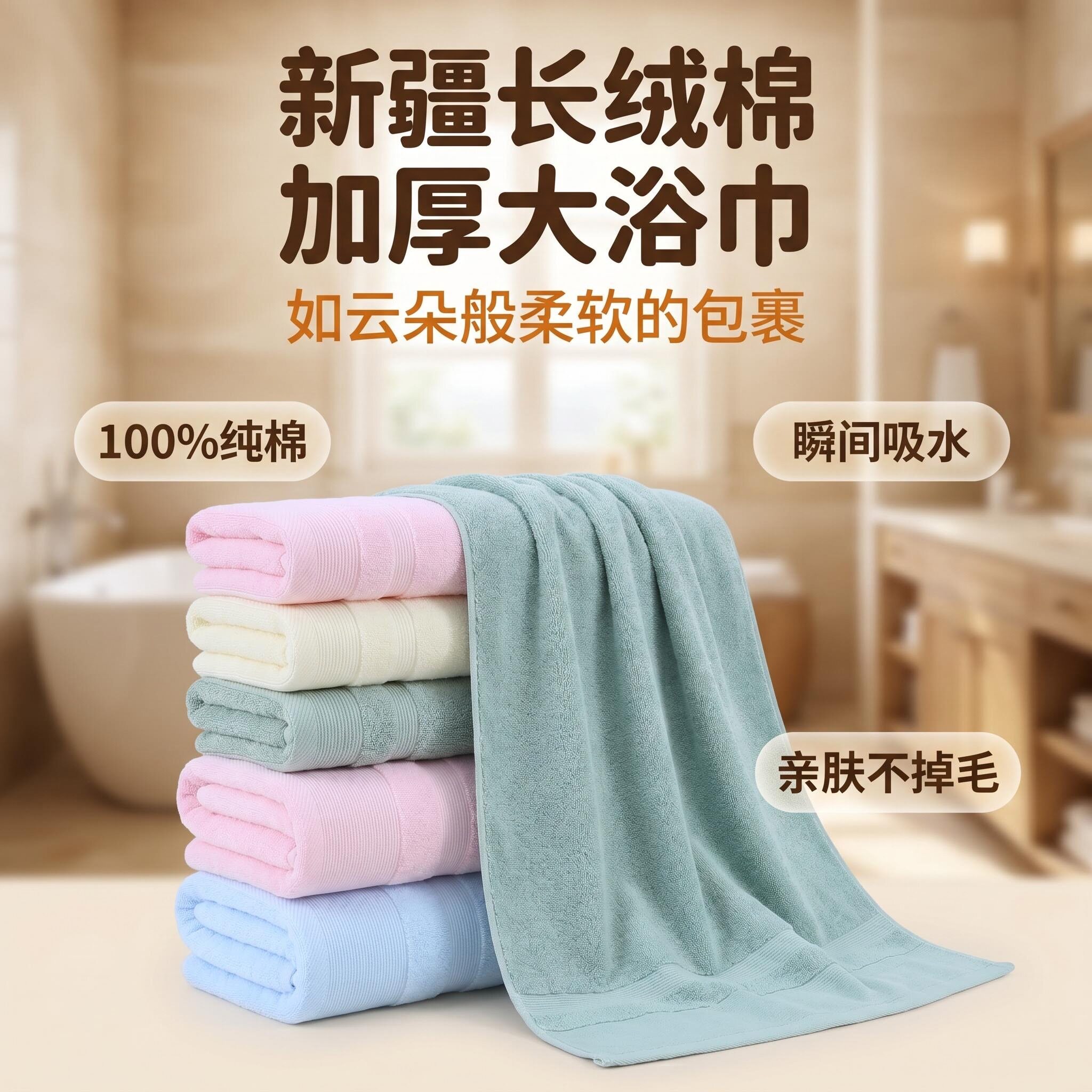 纯棉大浴巾纯色成人情侣沐浴巾家用洗脸巾亲肤吸水洗澡巾全棉裹巾