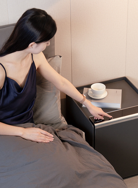 crmcr卡唛床头柜保险箱一体家用防盗保险柜家用2025新款涂鸦app手机控制指纹保管箱入衣柜嵌入式可固定50高