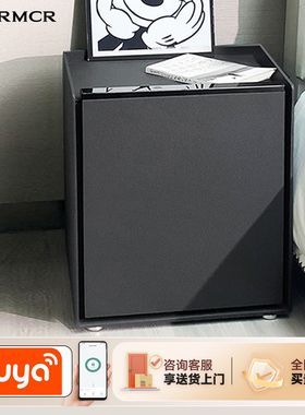 crmcr卡唛床头柜保险箱一体家用防盗保险柜家用2025新款支持涂鸦app控制指纹保管箱入衣柜嵌入式可固定45高