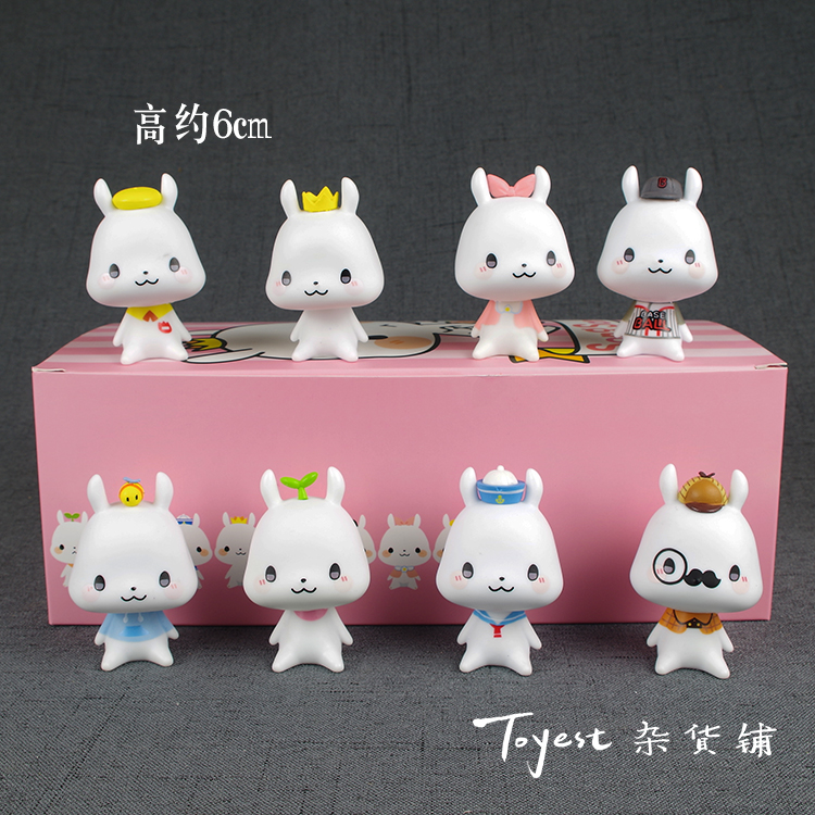 松松兔模型摆件卡通萌兔玩偶玩具
