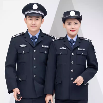 新款藏青保安服春秋装男女安保学校歌会保安制服工作服长袖秋冬装