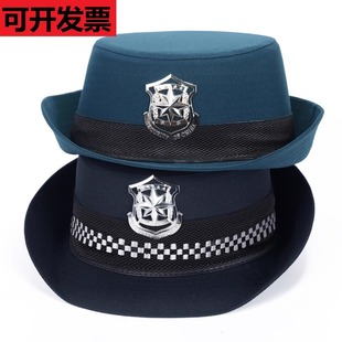 新款女式保安帽子保安便帽 保安帽子女款大檐帽 女保安翻边帽卷边