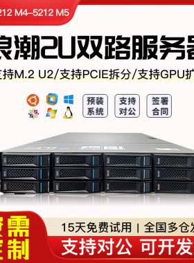 浪潮inspur英信5212M4M5双路多开2U机架式服务器12盘大功率8175M