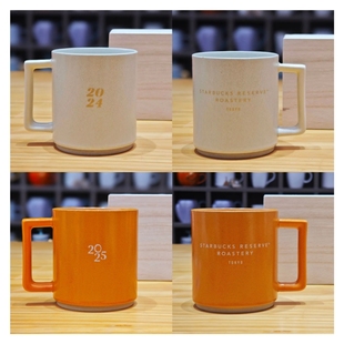 日本星巴克美浓烧24 25年臻选烘焙工坊中目黑木制礼盒限量马克杯