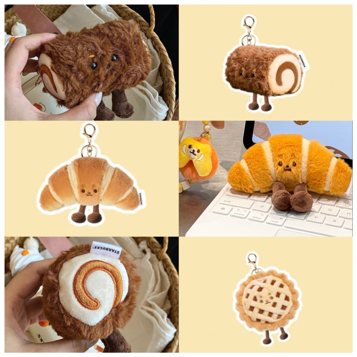 星巴克周边2025新品小熊甜品动漫水杯/居家/百货
