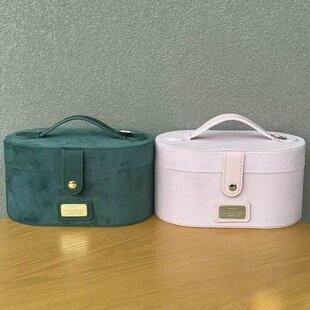 星巴克化妆镜包LED冷暖光源无极调光USB充电大容量收纳拎手把