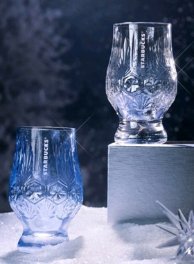 星巴克杯子茉们本茉杯子2025雪耀奇境闪耀系列雪花纹理玻璃杯礼盒