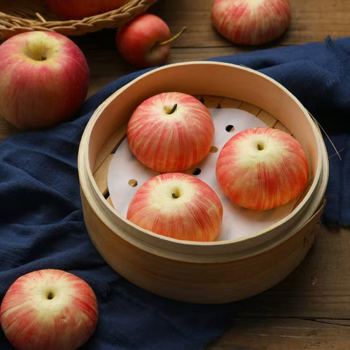 宴小点苹果包广东卡通商用速冻造型包小馒头面包点生日宴会早餐