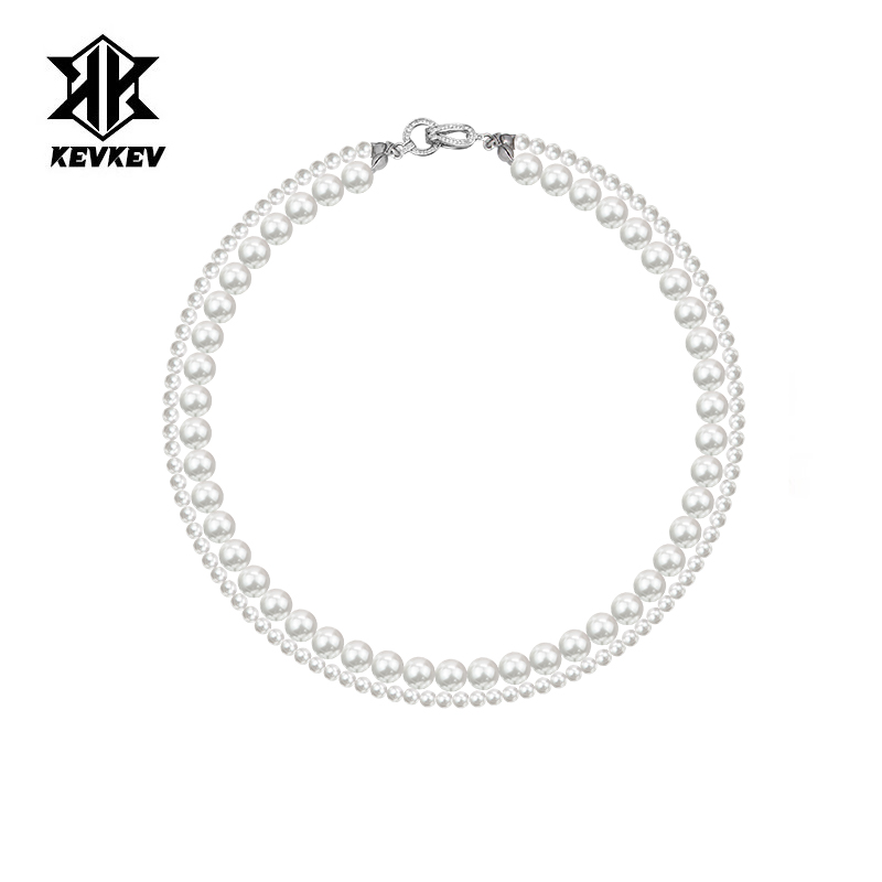 杨紫同款珍珠项链双层叠戴缠绕轻奢毛衣高级感通勤简约锁骨颈链