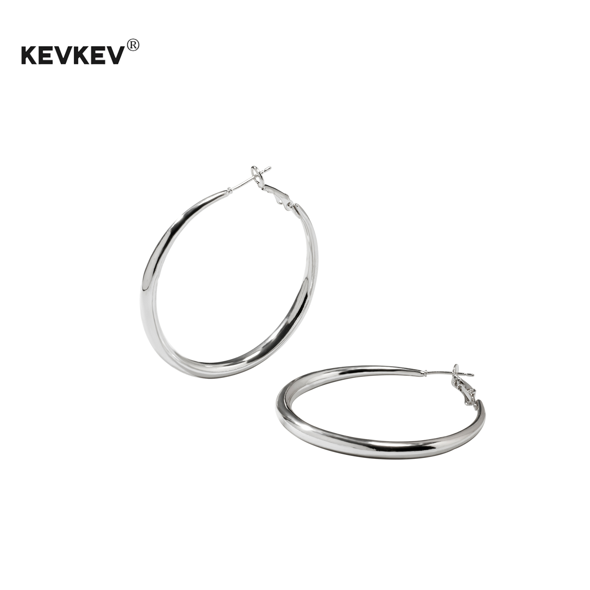 kevkev许我耀眼赵露思同款大圈圈耳环气质独特轻奢护纯银耳饰女款