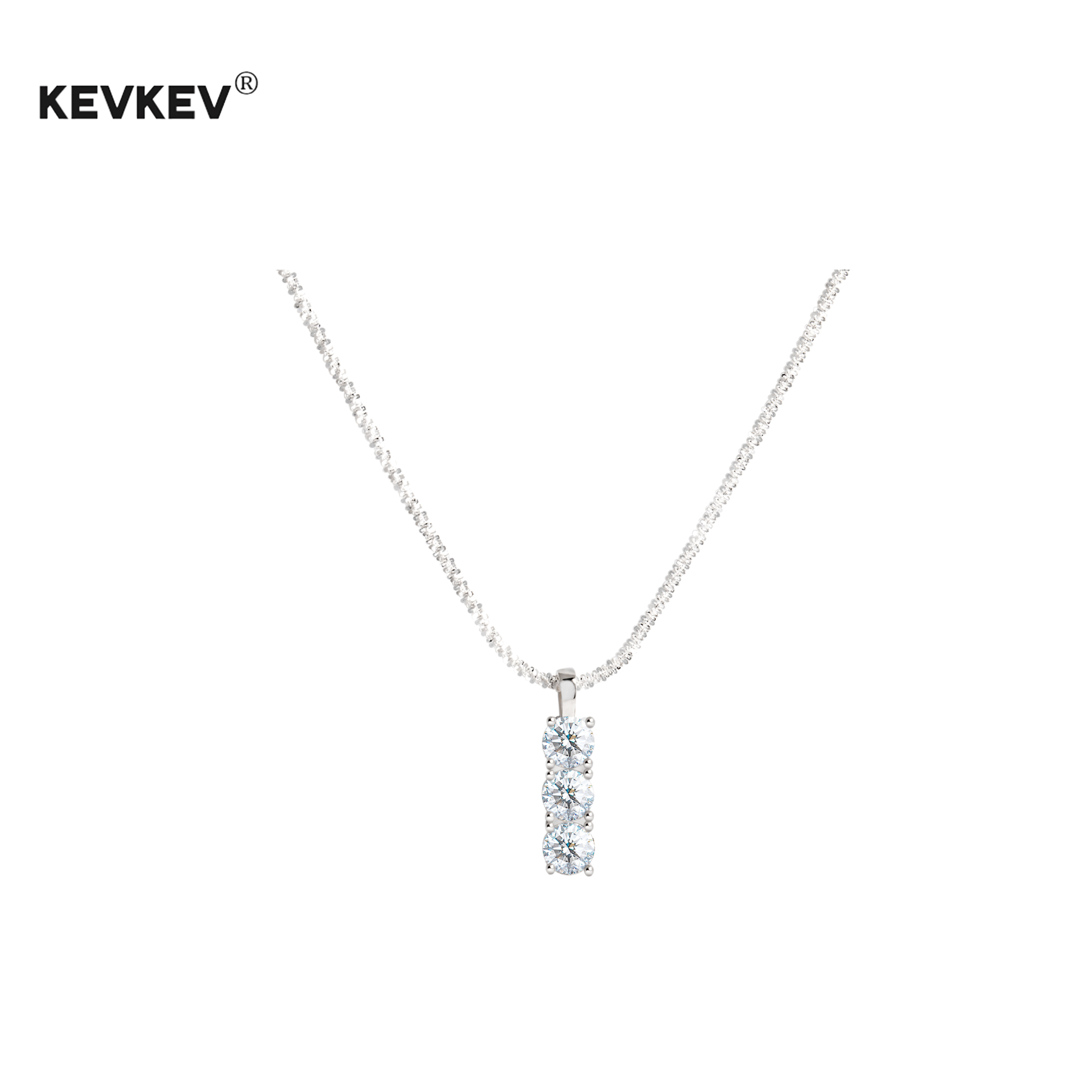 kevkev满天星河项链女款百搭高级感轻奢小众S925银莫桑钻锁骨链