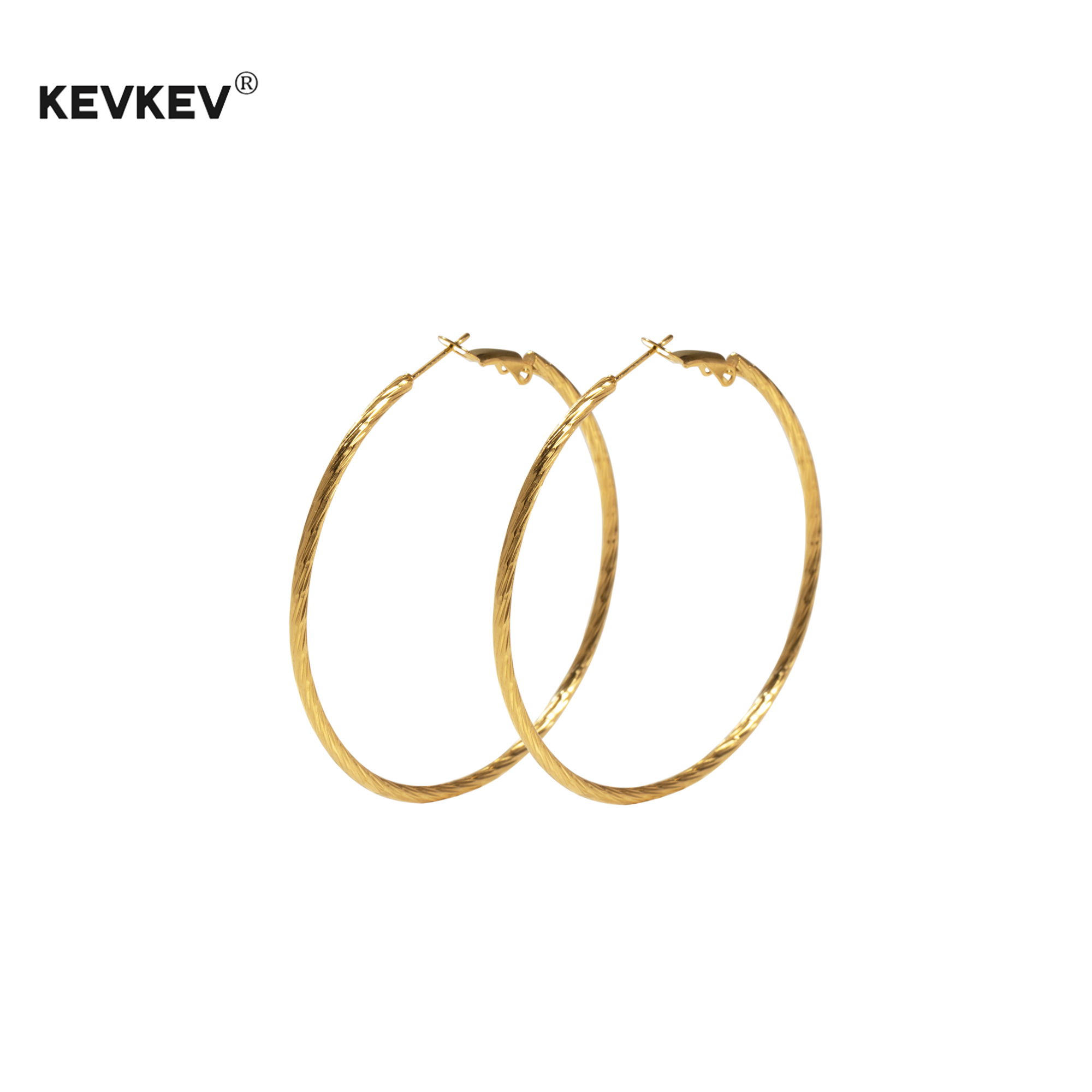 kevkev单依纯同款耳环扭线夸张大耳圈女高级感气质耳钉圈圈耳饰
