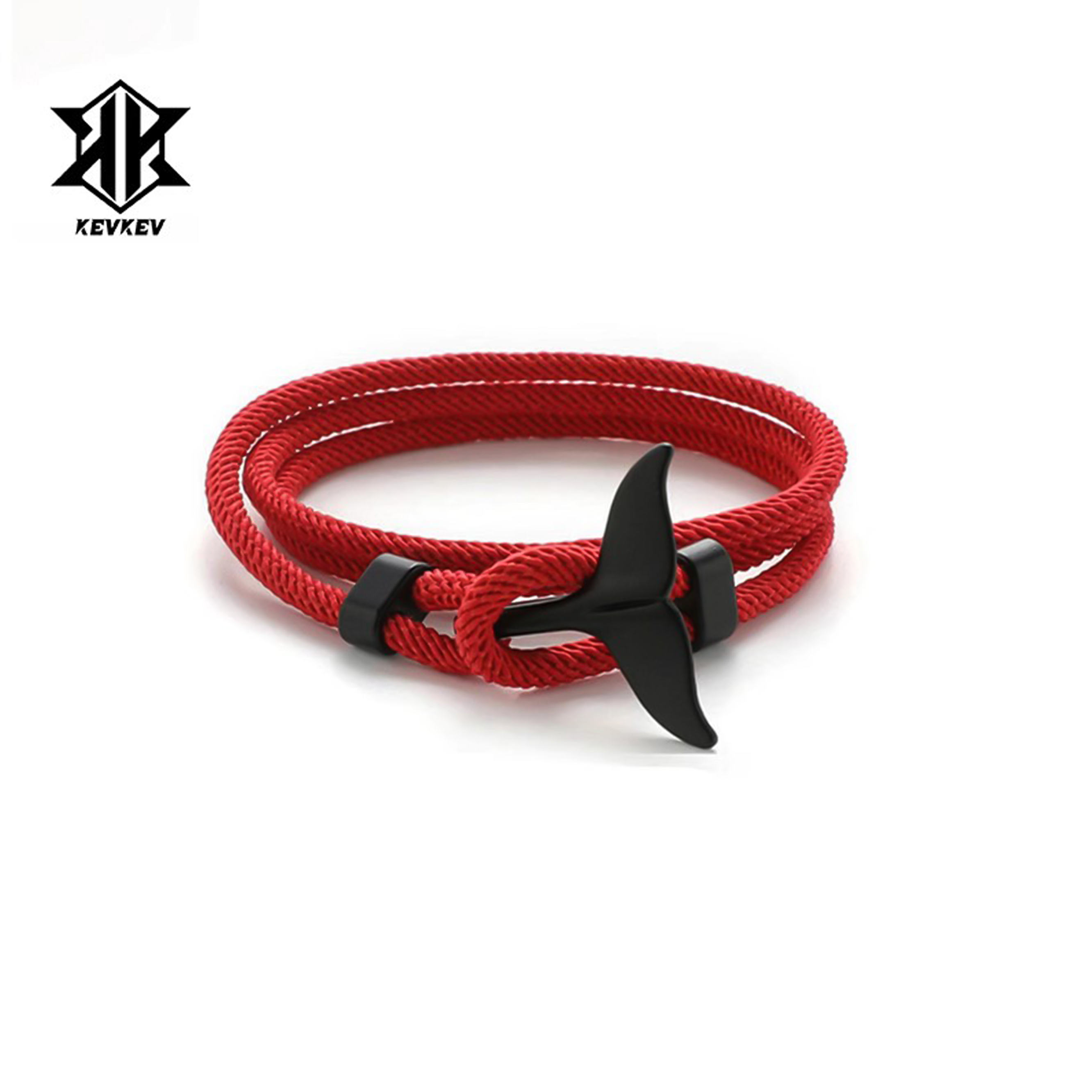 尾鲸鱼鲸鱼尾编织绳情侣手链