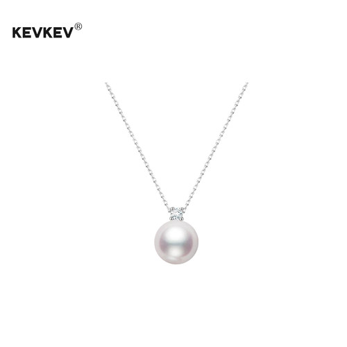 kevkev新款官方正品戴妃款澳白S925银镶钻珍珠项链轻奢锁骨链女