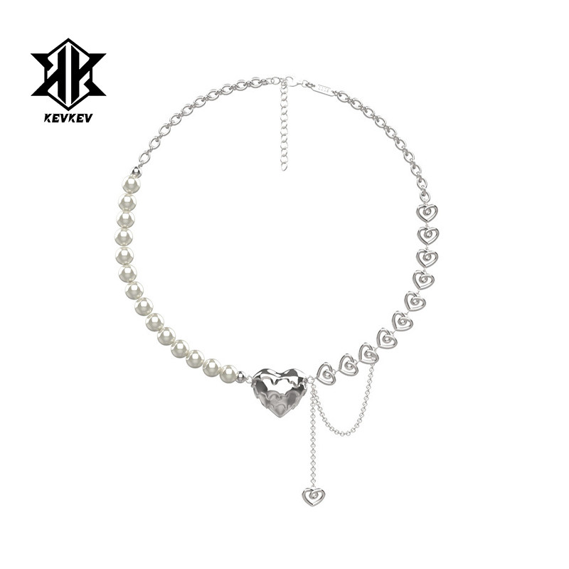 天然珍珠奶油爱心项链不掉色