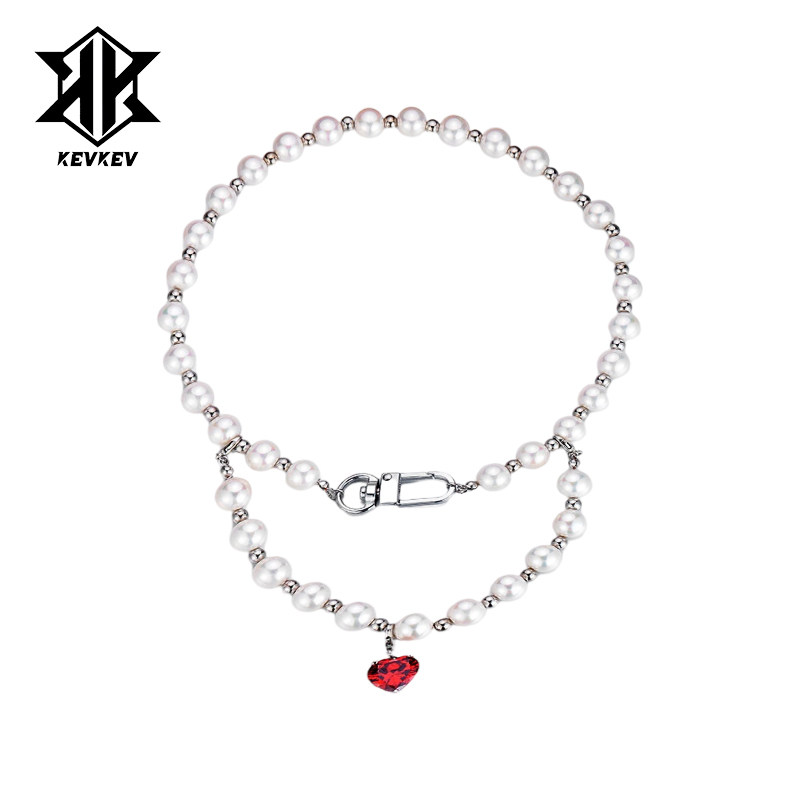 这就是街舞5王一博爱心珍珠项链