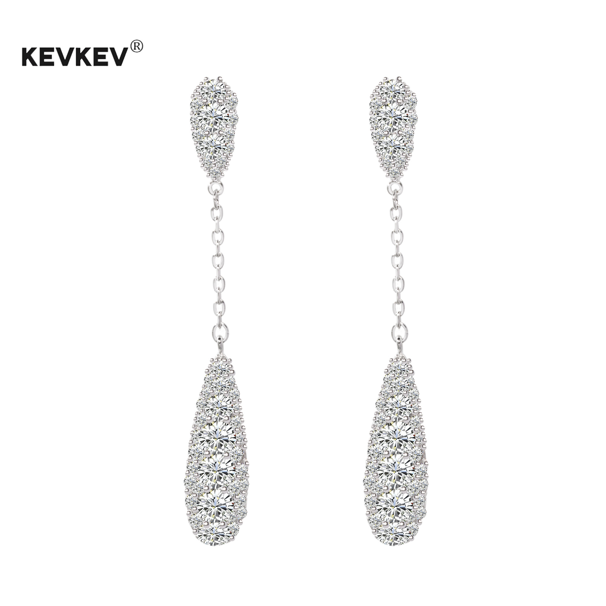 kevkev许我耀眼赵露思同款纯银水滴流苏耳环女轻奢高级感气质耳饰