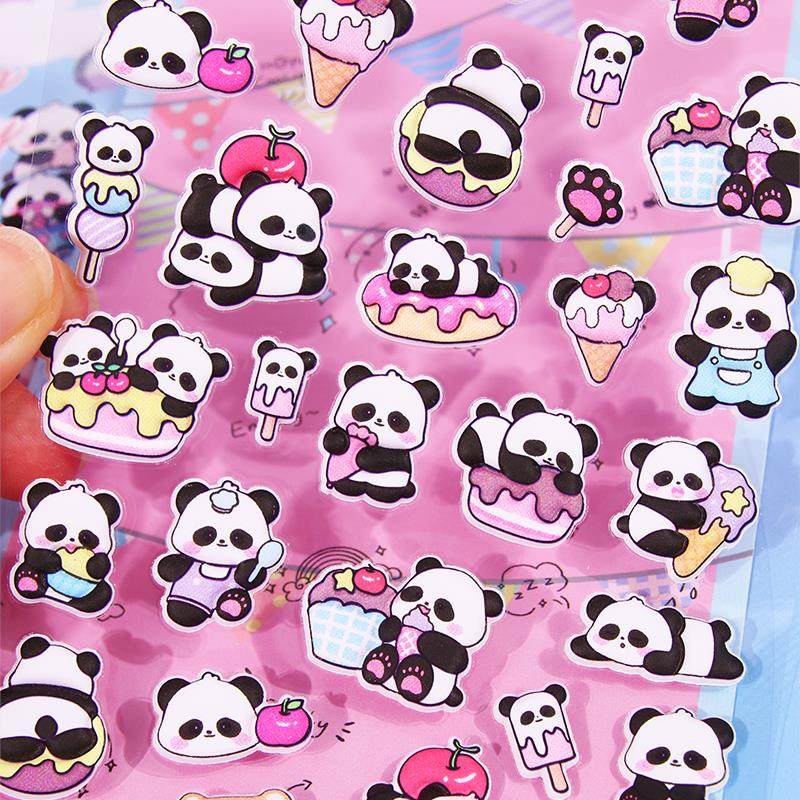 卡通可爱立体大熊猫泡棉贴画女孩男孩幼儿园宝宝儿童益智奖励贴纸,玩具/童车/益智/积木/模型,贴纸,淘宝优惠券,粉丝福利购,淘宝优惠卷