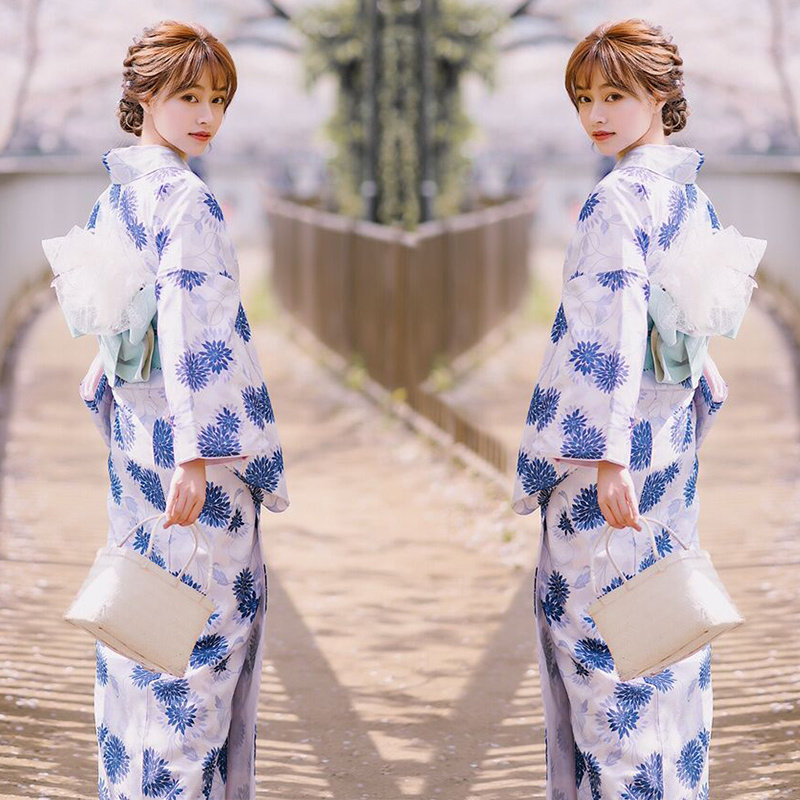 和服女新款日系改良服装浴衣连衣裙日式写真神明樱花少女传统拍照