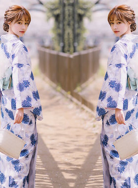 和服女新款日系改良服装浴衣连衣裙日式写真神明樱花少女传统拍照