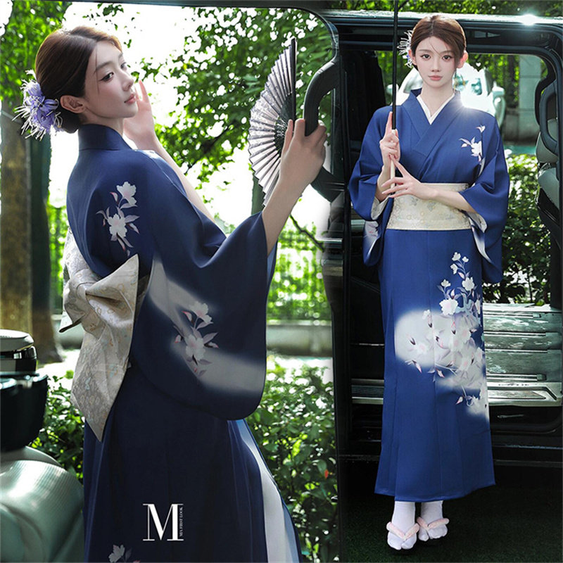 新款日本改良版传统和服神明少女拍照日式浴衣连衣裙写真摄影服装