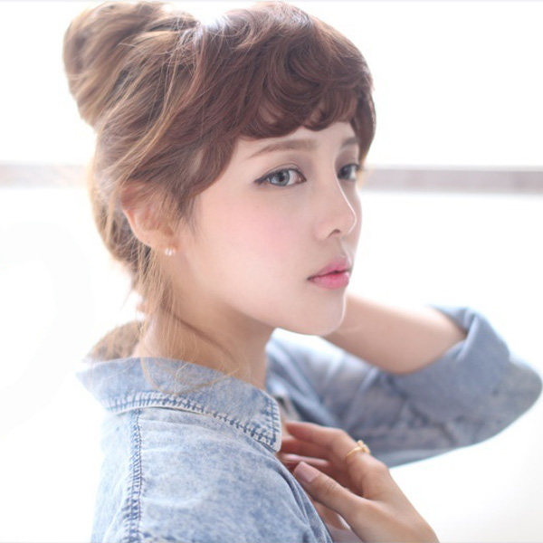 假刘海 时尚卷发卷刘海片 假发片接发片凌乱内卷复古