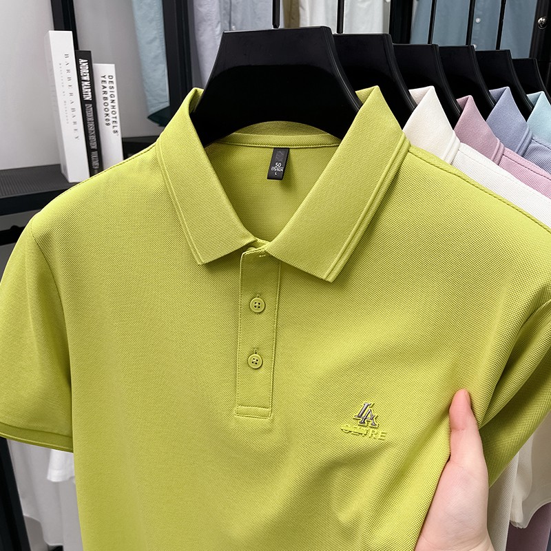 奥莱品牌折扣夏季新款短袖T恤男士青年高档丝光莱赛尔棉POLO衫潮
