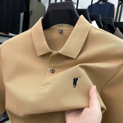 夏季正品保罗POLO衫男士短袖T恤纯棉翻领美式休闲小马标半袖