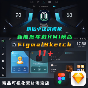 汽车Hmi设计车载UI汽车中控屏Ui交互设计GUI车机界面车载人机交互