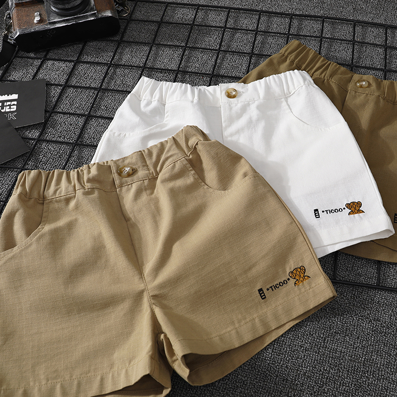 男童白色短裤外穿夏季薄款纯棉