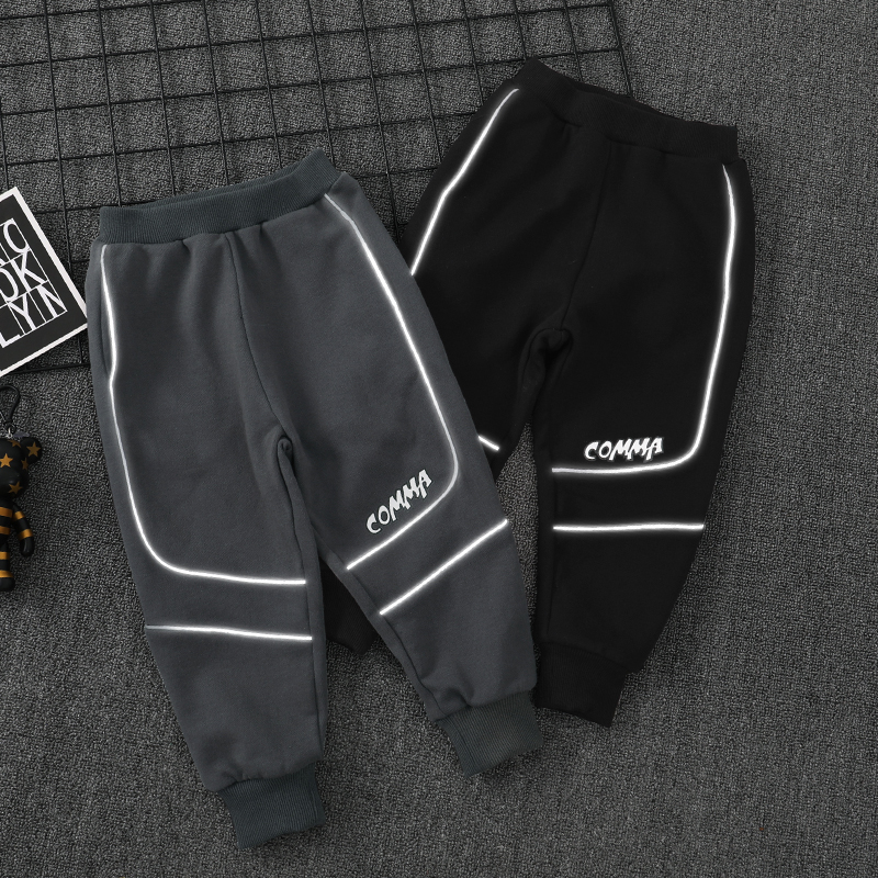 秋款宽松中大童纯棉运动裤