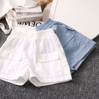 儿童薄款多口袋速干短裤